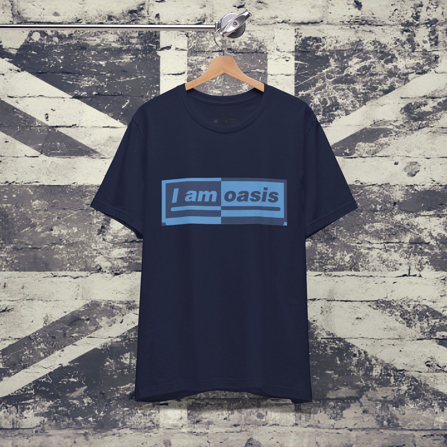 'I AM OASIS' Classic Tee with 50-50 Colour Matched Logo (Brand Colours)