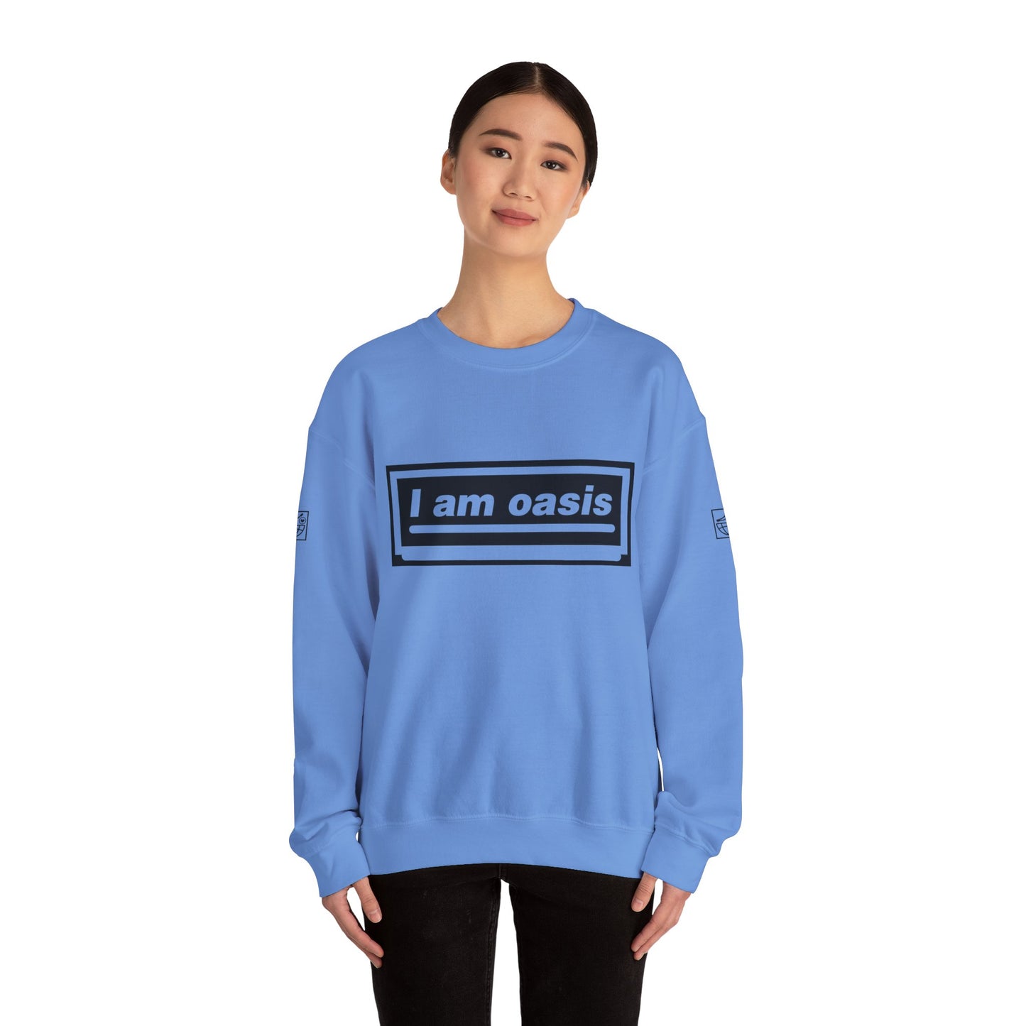 'I AM OASIS' Classic Crew Neck Sweatshirt with OG Logo Set (Brand Colour options)