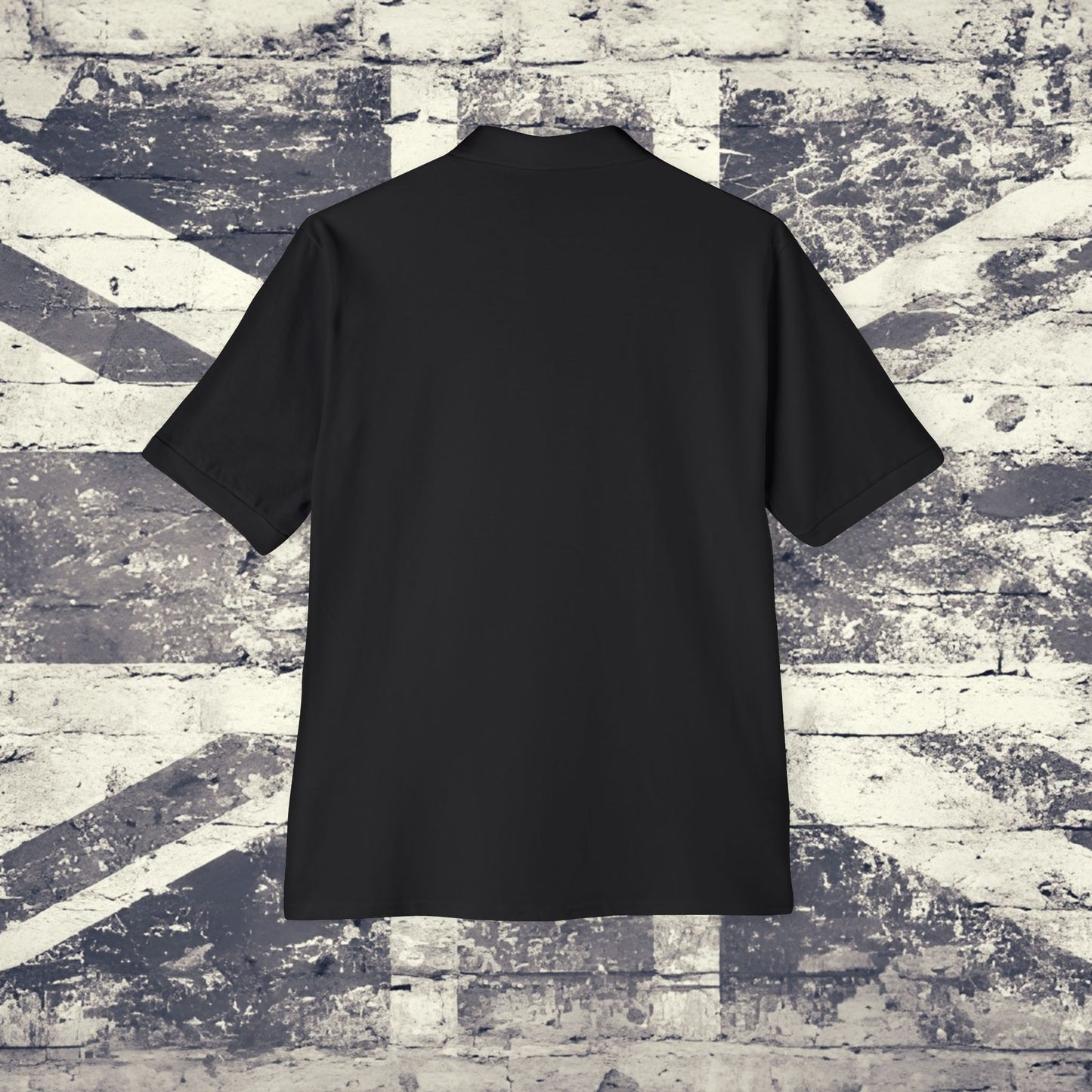 'I AM OASIS' Men's Piqué Polo with 50/50 Black/White chest Logo (Black or White)