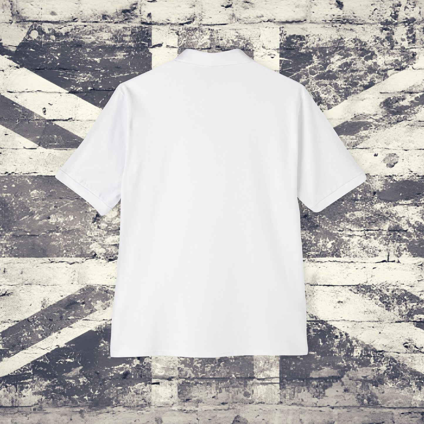 'I AM OASIS' Men's Piqué Polo with 50/50 Black/White chest Logo (Black or White)