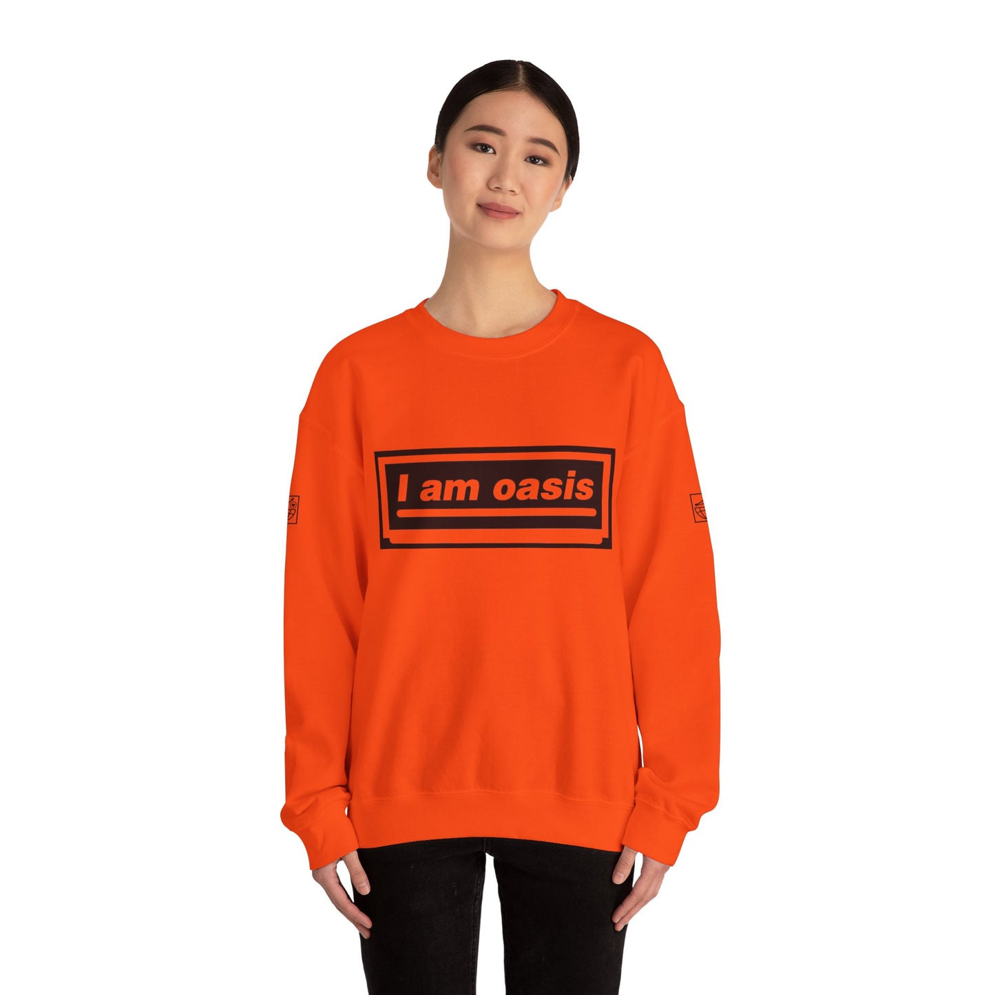 'I AM OASIS' Classic Crew Neck Sweatshirt with OG Logo Set (Brand Colour options)