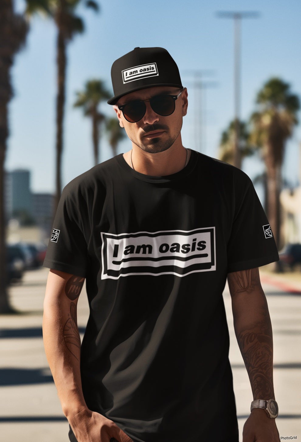 'I AM OASIS' Classic T-Shirt with Colour Matching OG Logo Set (9 Brand Colours)