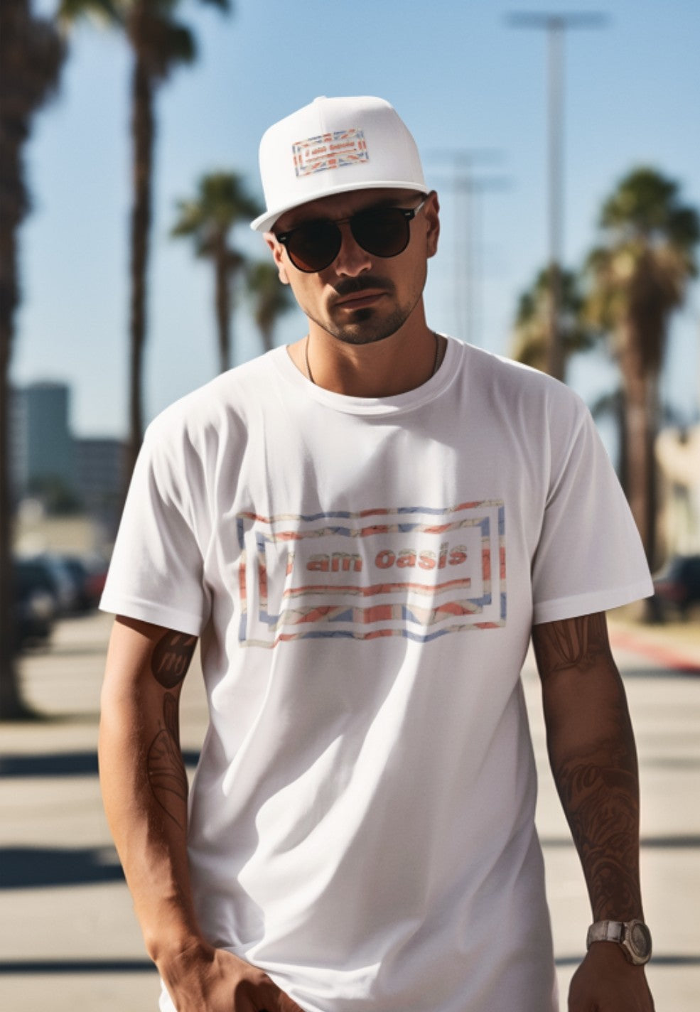 'I AM OASIS' Classic T-Shirt with Special Edition UNION JACK OG Logo Set