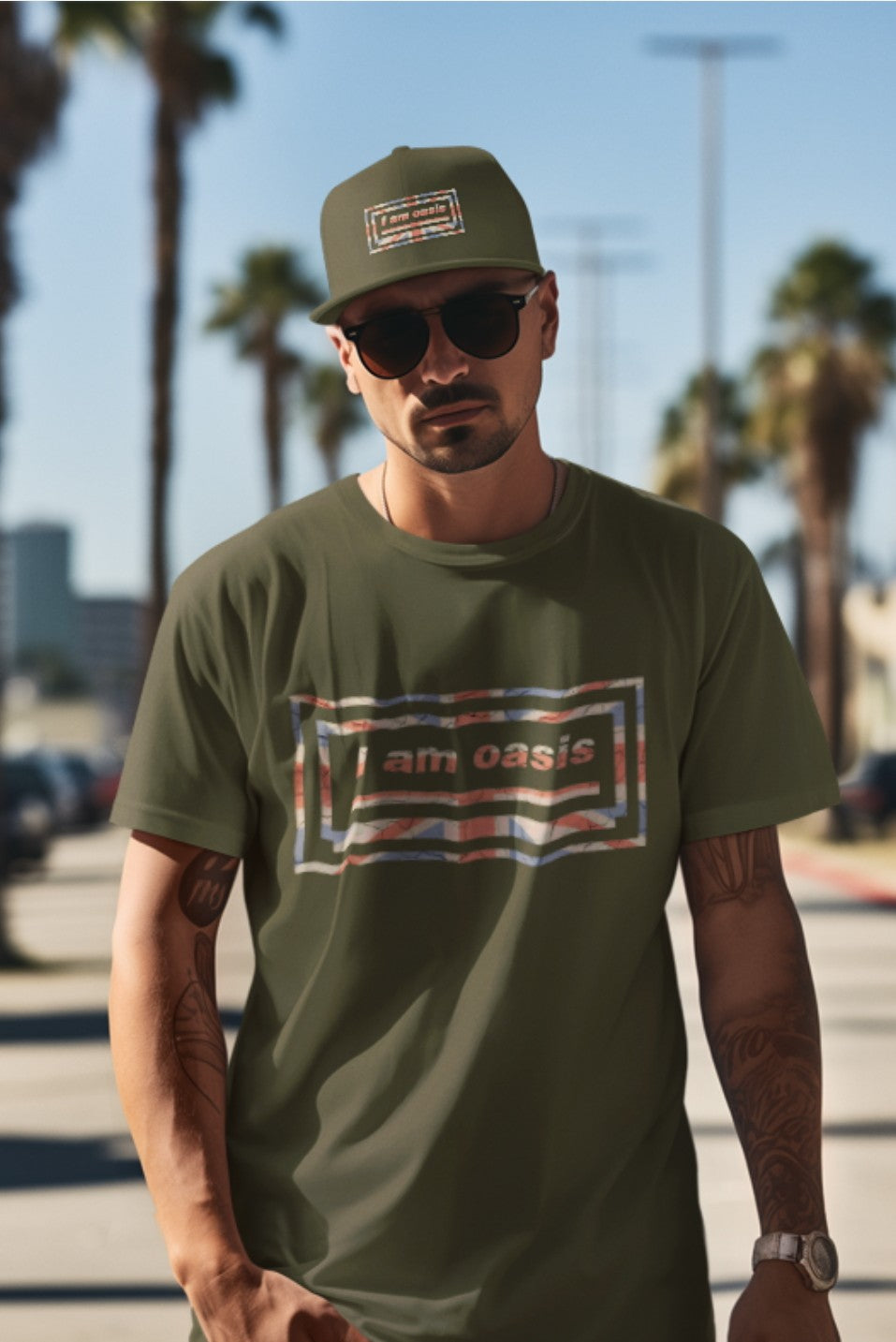 'I AM OASIS' Classic T-Shirt with Special Edition UNION JACK OG Logo Set