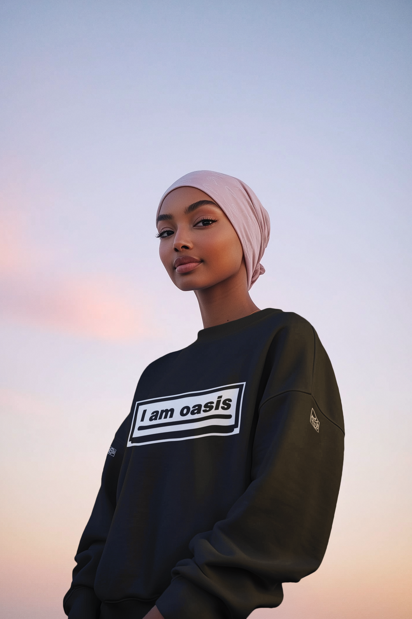 'I AM OASIS' Classic Crew Neck Sweatshirt with OG Logo Set (Brand Colour options)