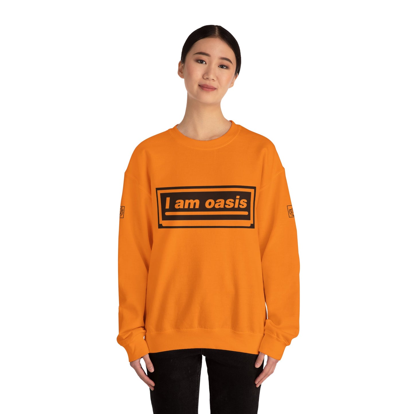 'I AM OASIS' Classic Crew Neck Sweatshirt with OG Logo Set (Brand Colour options)