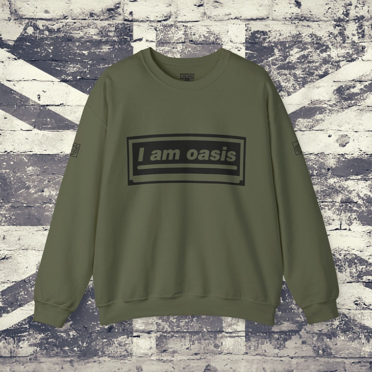 'I AM OASIS' Classic Crew Neck Sweatshirt with OG Logo Set (Brand Colour options)
