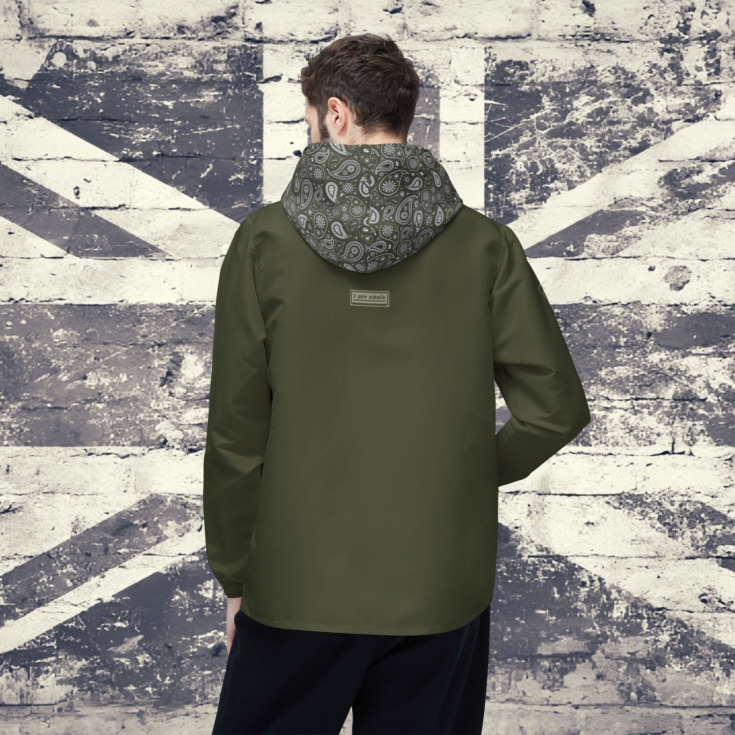 'I AM OASIS' Waterproof Hooded Jacket with Paisley & OG Logo Set (Brand Colours)