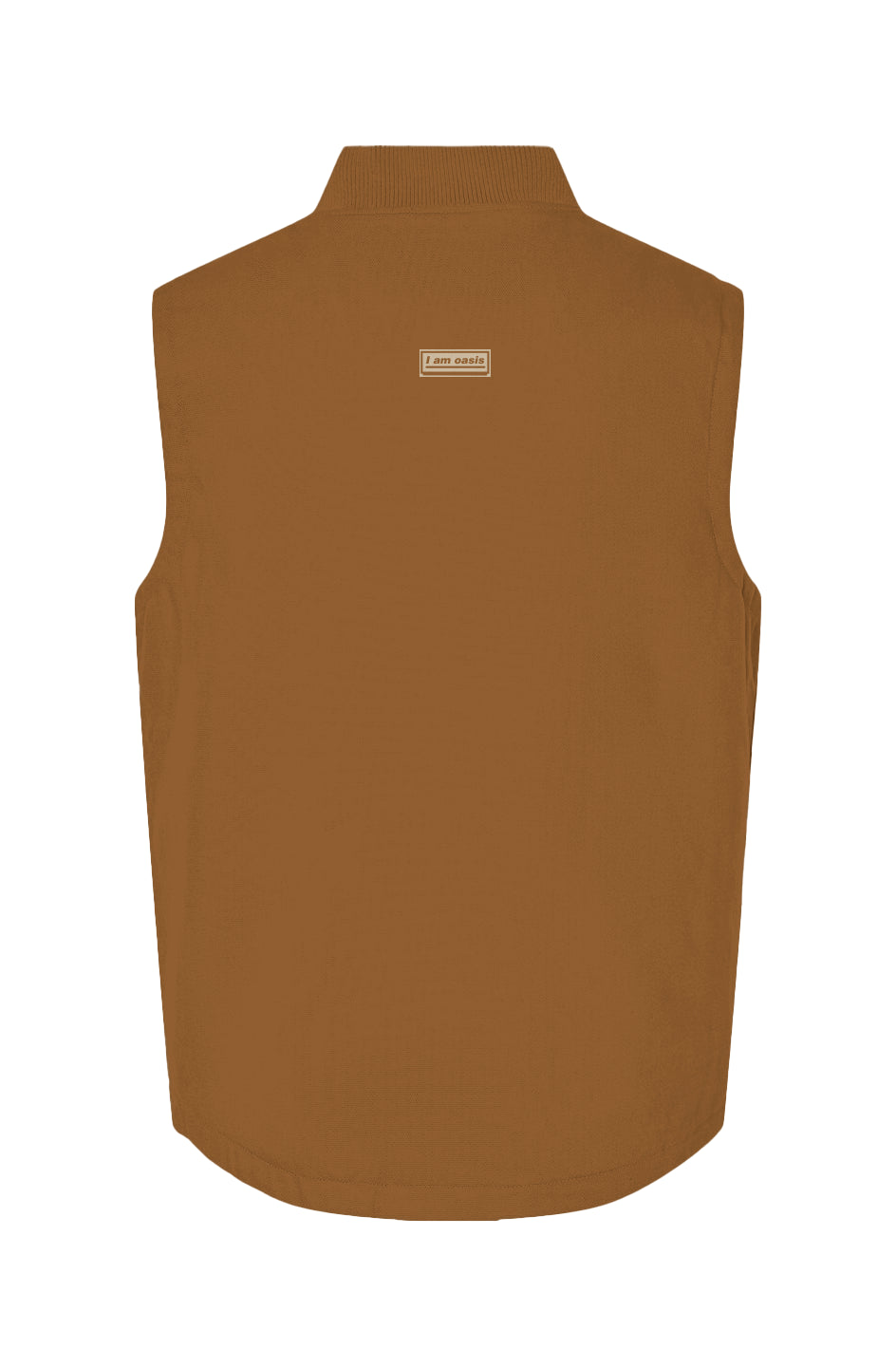 'I AM OASIS' Insulated Canvas Workwear Bodywarmer with Embroidered OG Logos in Khaki