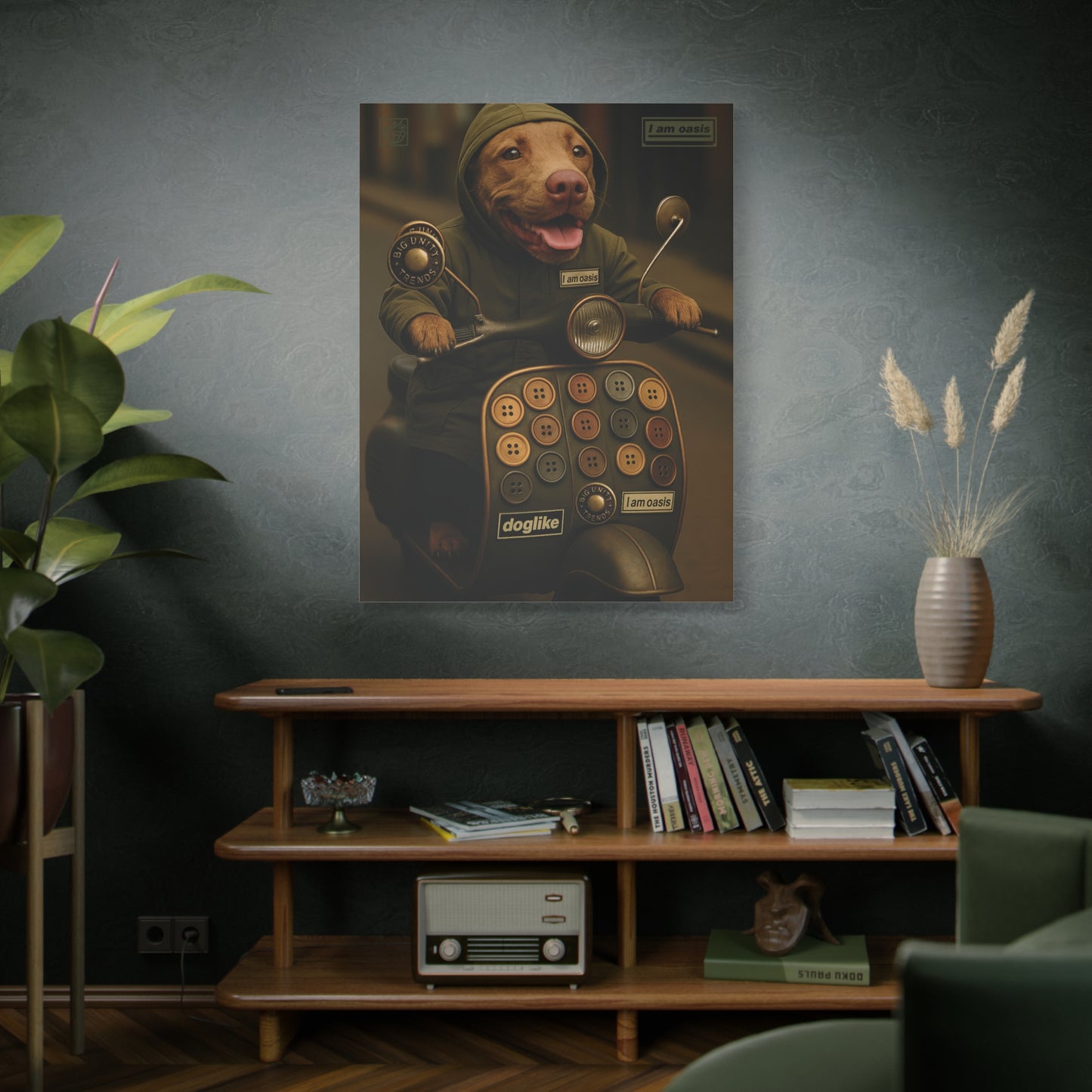 BUTTONS by 'I AM OASIS' Original Digital Portrait on Matte Canvas