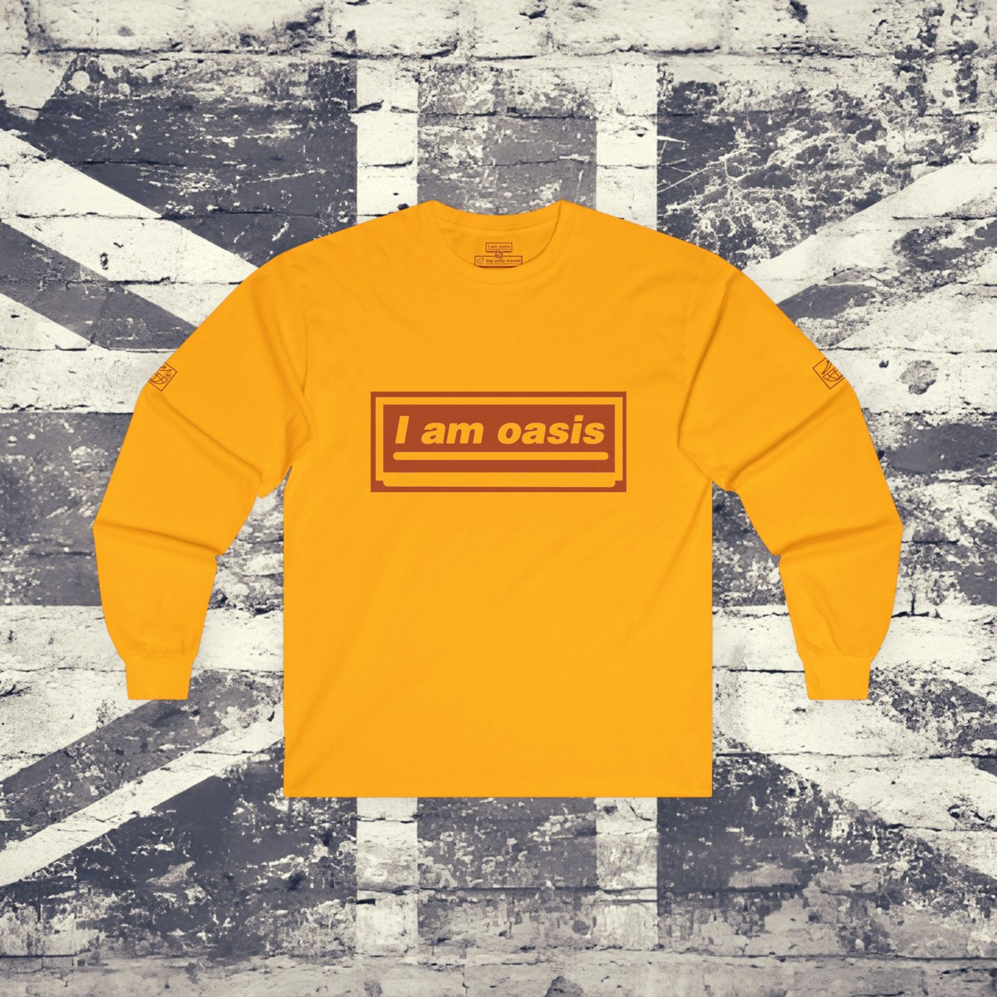 'I AM OASIS' Long Sleeved Classic T-shirt with Brand Colour matched OG LOGO SET