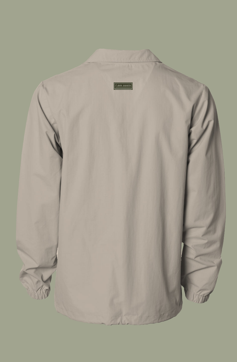 'I AM OASIS' Water Resistant Coaches Jacket
