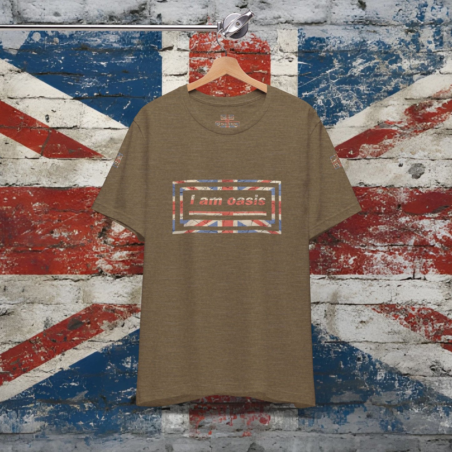 'I AM OASIS' Classic T-Shirt with large front Union Jack OG Logo Set