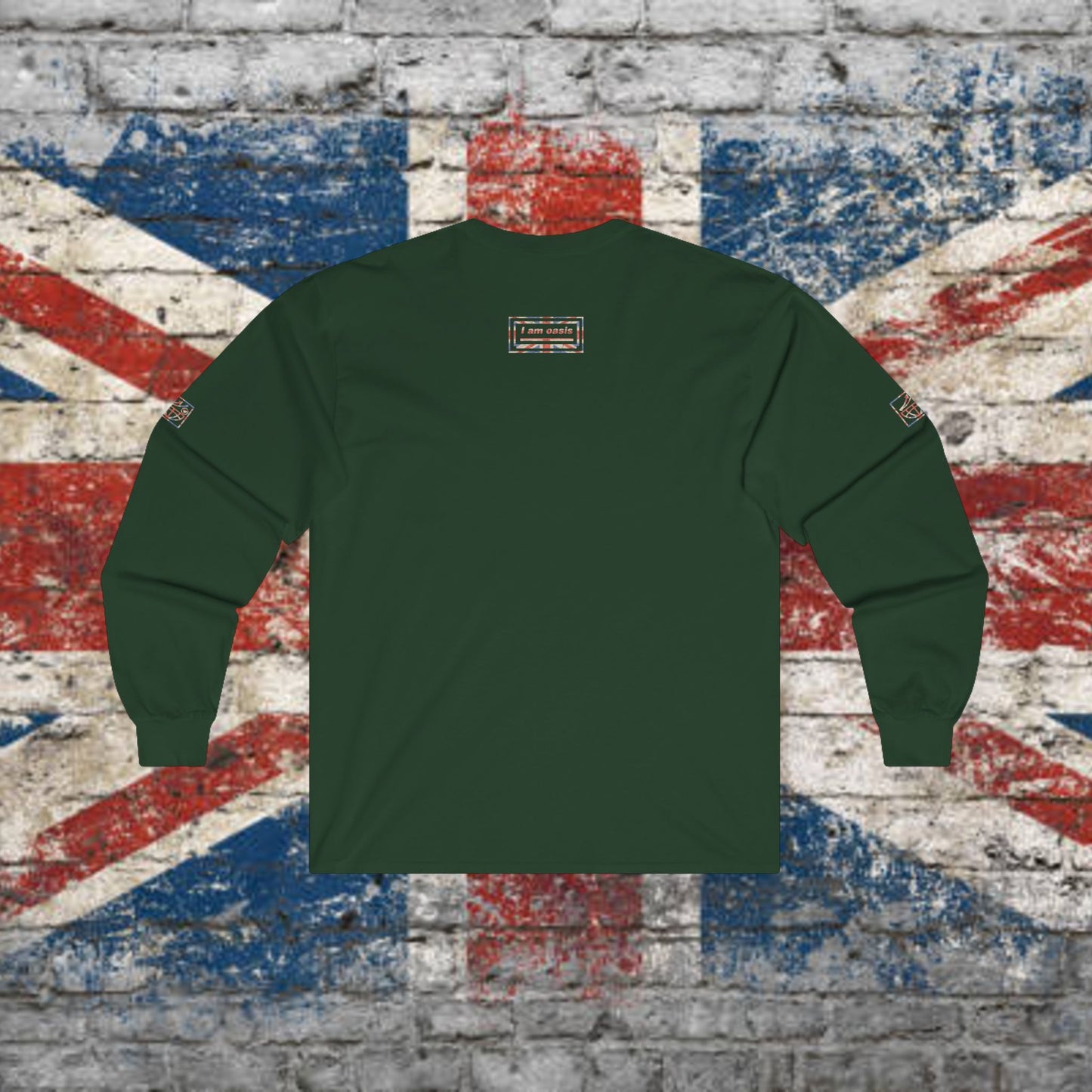 'I AM OASIS' Long Sleeve T-shirt with Special Edition UNION JACK OG Logo Set (in Brand Colours)