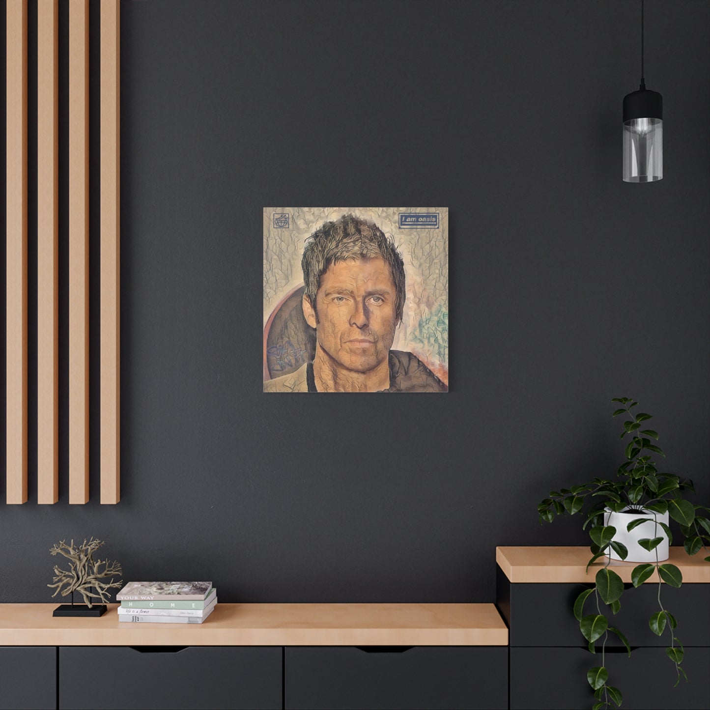 'I AM OASIS' Definitely Noel, Maybe Liam, Original Digital Portrait by BigUnit22 on Matte Canvas, Stretched, 1.25" in various sizes from 12"x 12"