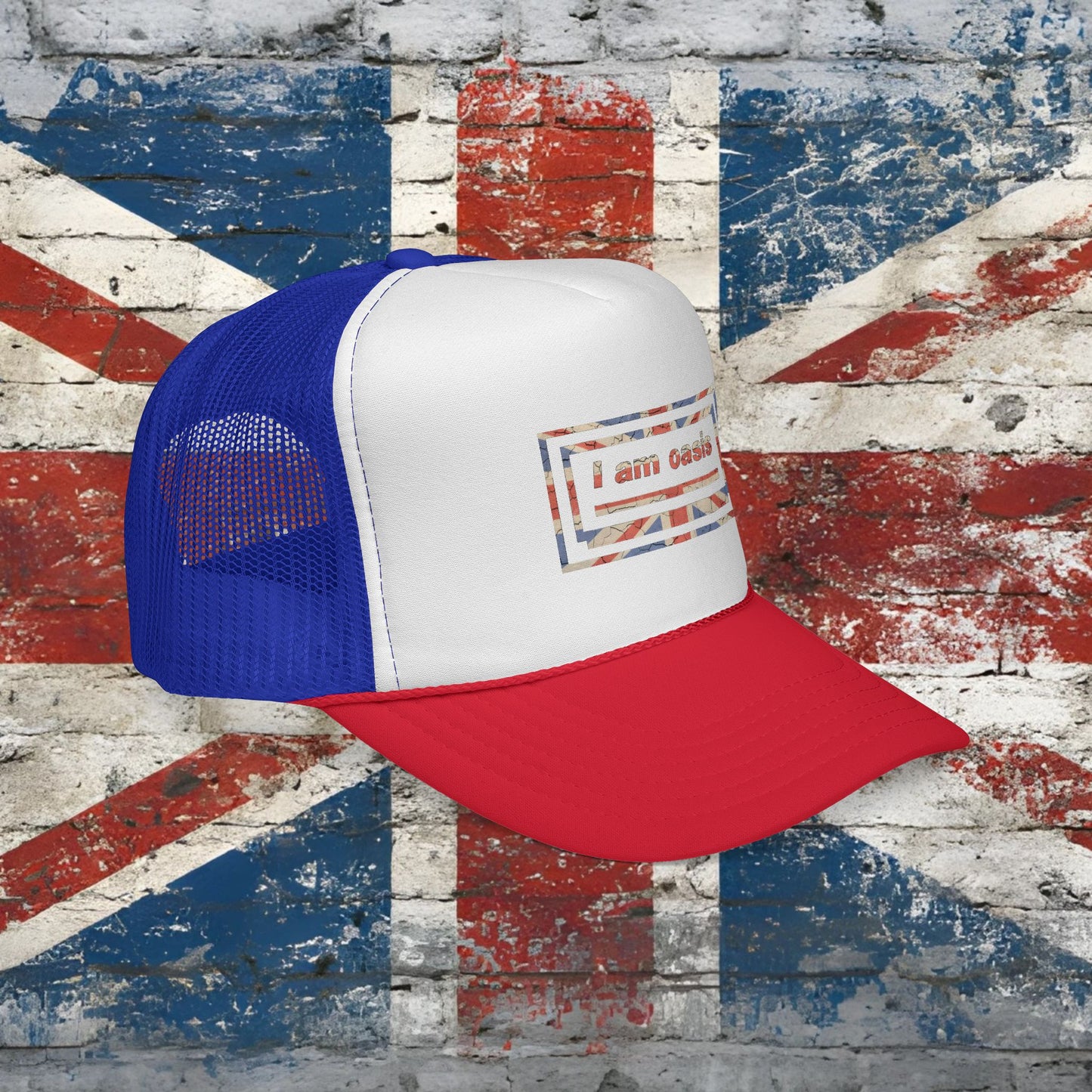 'I AM OASIS' Trucker Caps with Union Jack OG Logo