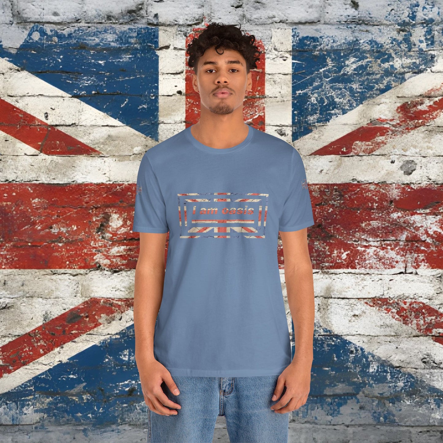 'I AM OASIS' Classic T-Shirt with large front Union Jack OG Logo Set