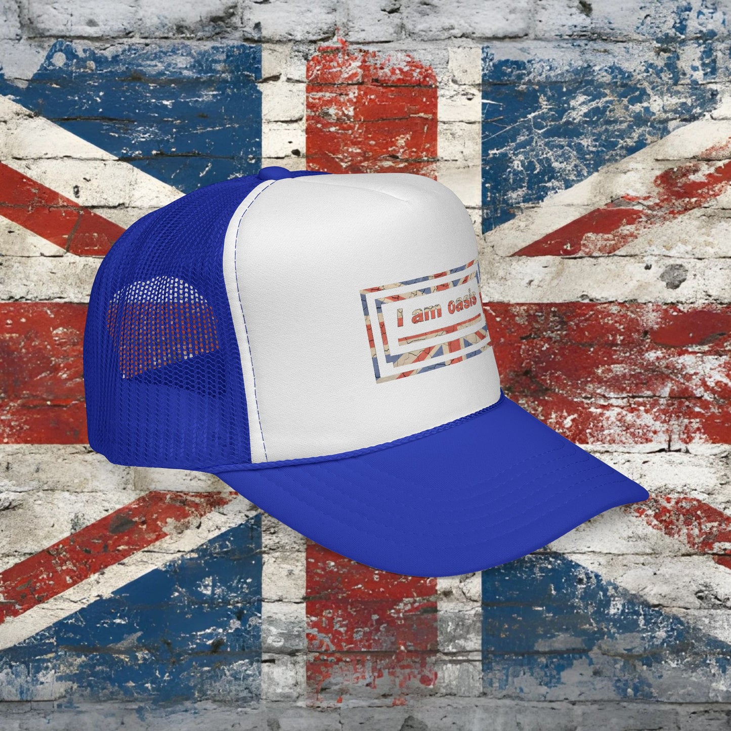 'I AM OASIS' Trucker Caps with Union Jack OG Logo