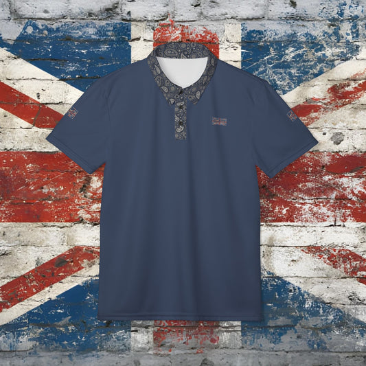 'I AM OASIS' 3 Button Polo Shirt with Special Edition Union Jack OG Logo Set & Paisley collar