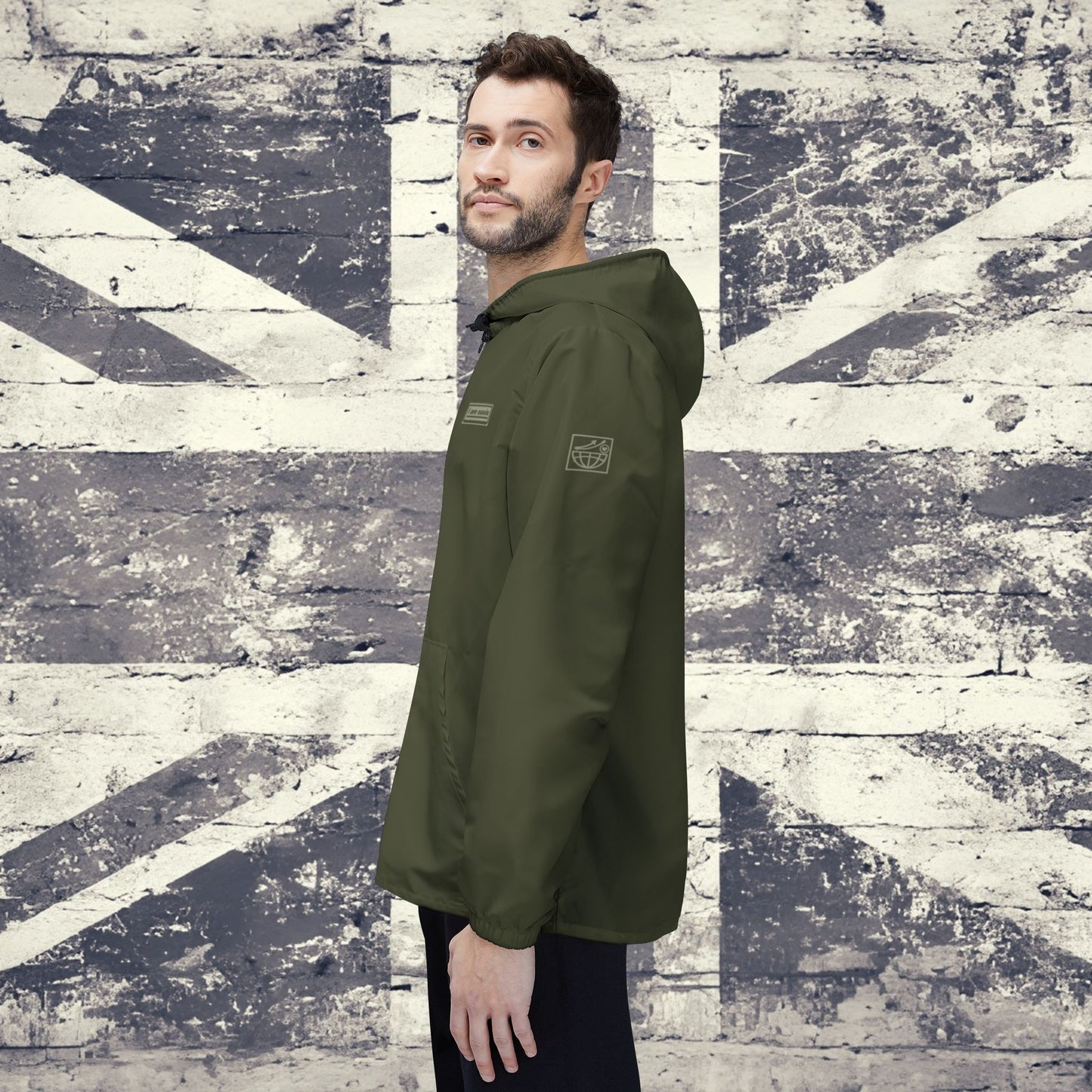 'I AM OASIS' Waterproof Hooded Jacket in Military Green with Sage OG Logo Set
