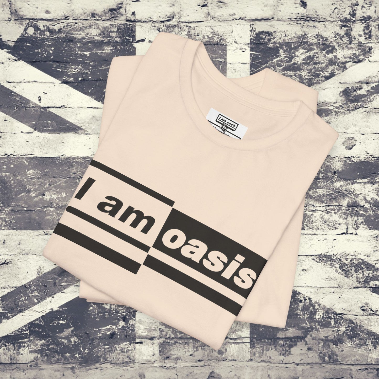 'I AM OASIS' Classic Tee with 50-50 Colour Matched Logo (Brand Colours)