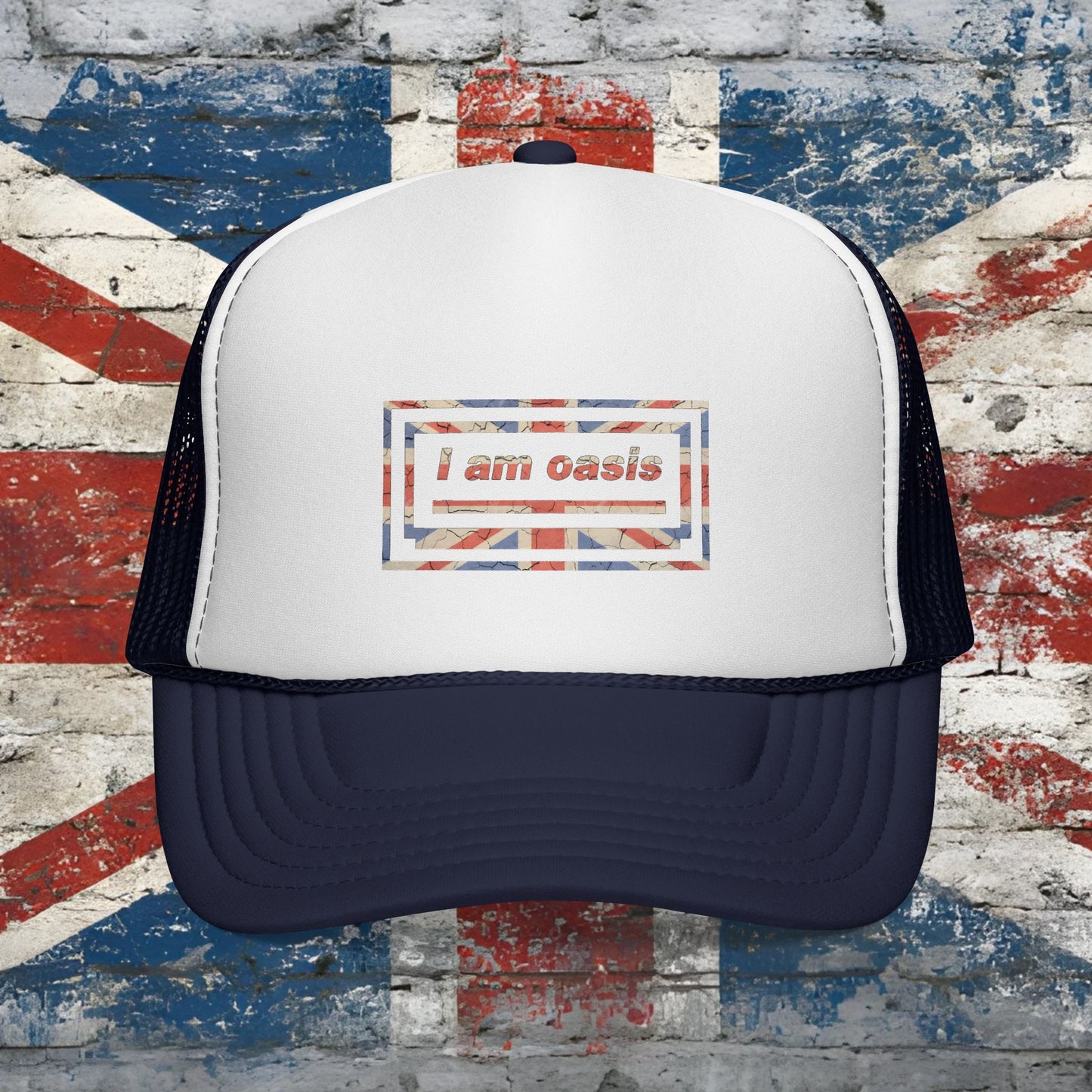 'I AM OASIS' Trucker Caps with Union Jack OG Logo