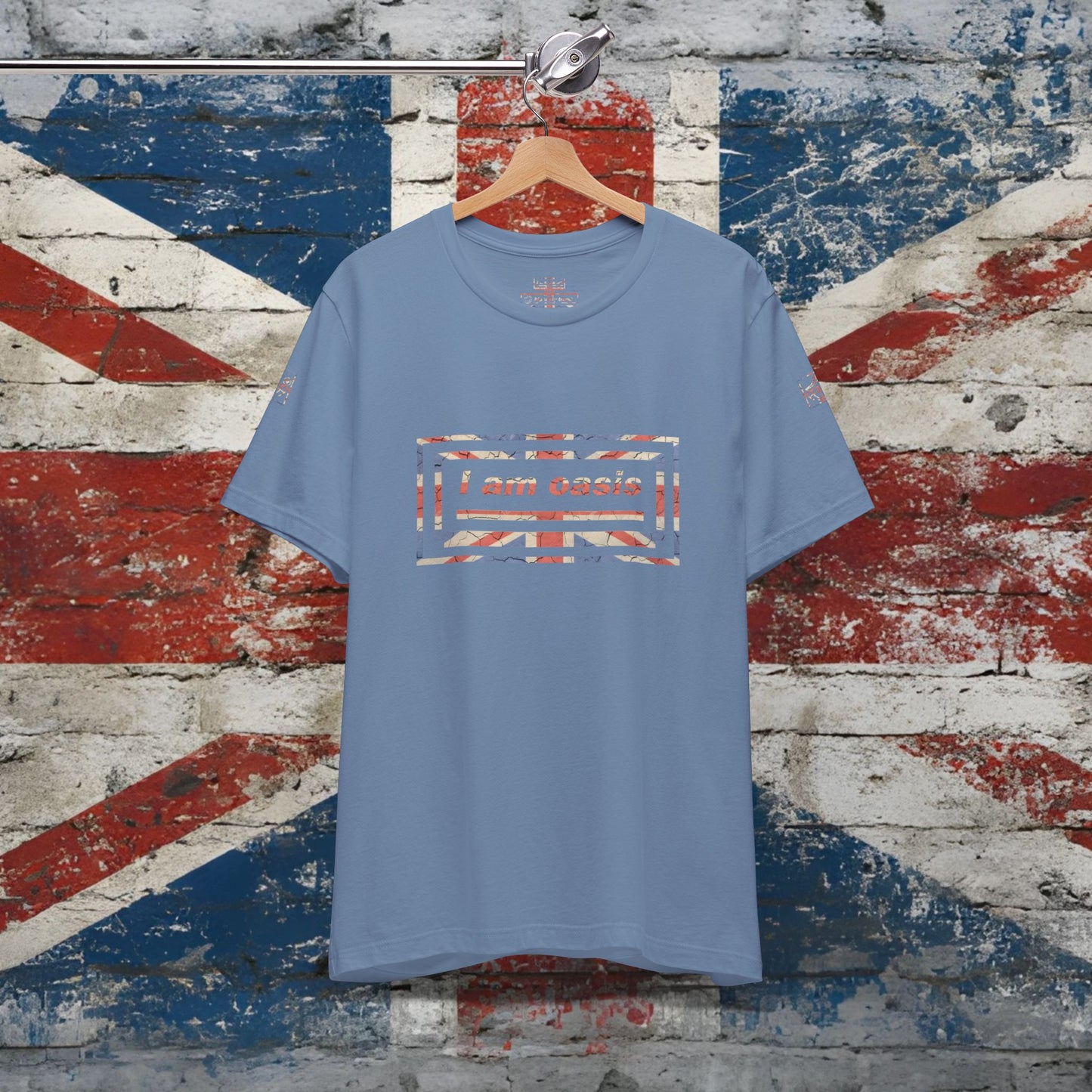'I AM OASIS' Classic T-Shirt with large front Union Jack OG Logo Set