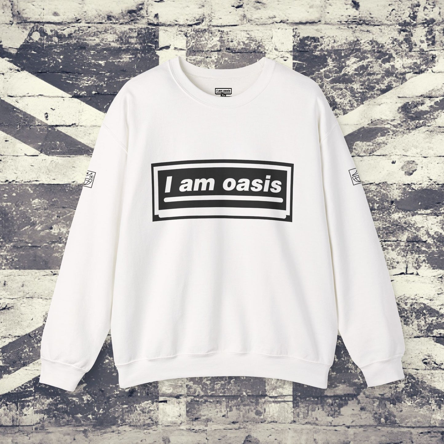 'I AM OASIS' Classic Crew Neck Sweatshirt with OG Logo Set (Brand Colour options)