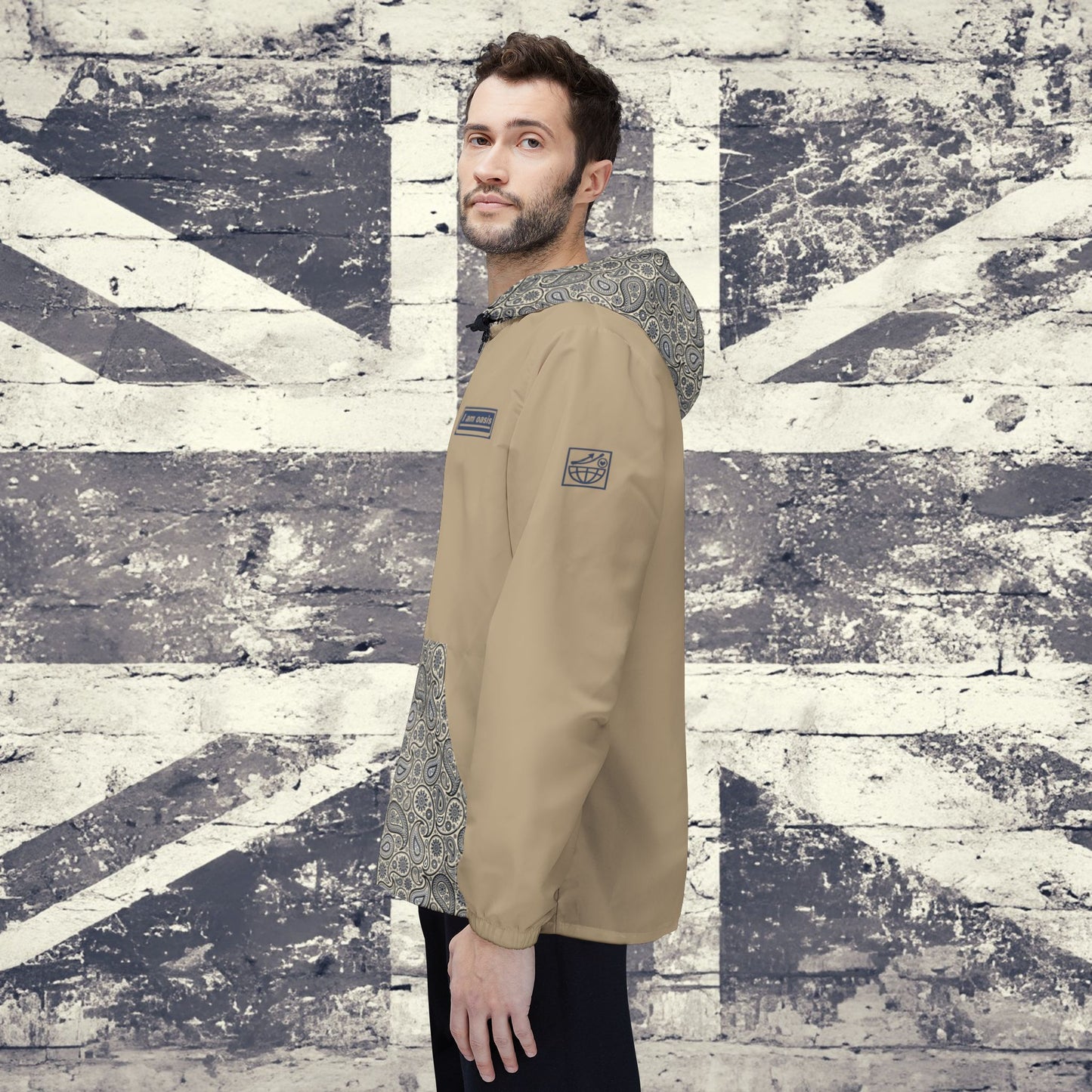 'I AM OASIS' Waterproof Hooded Jacket with Paisley & OG Logo Set (Brand Colours)