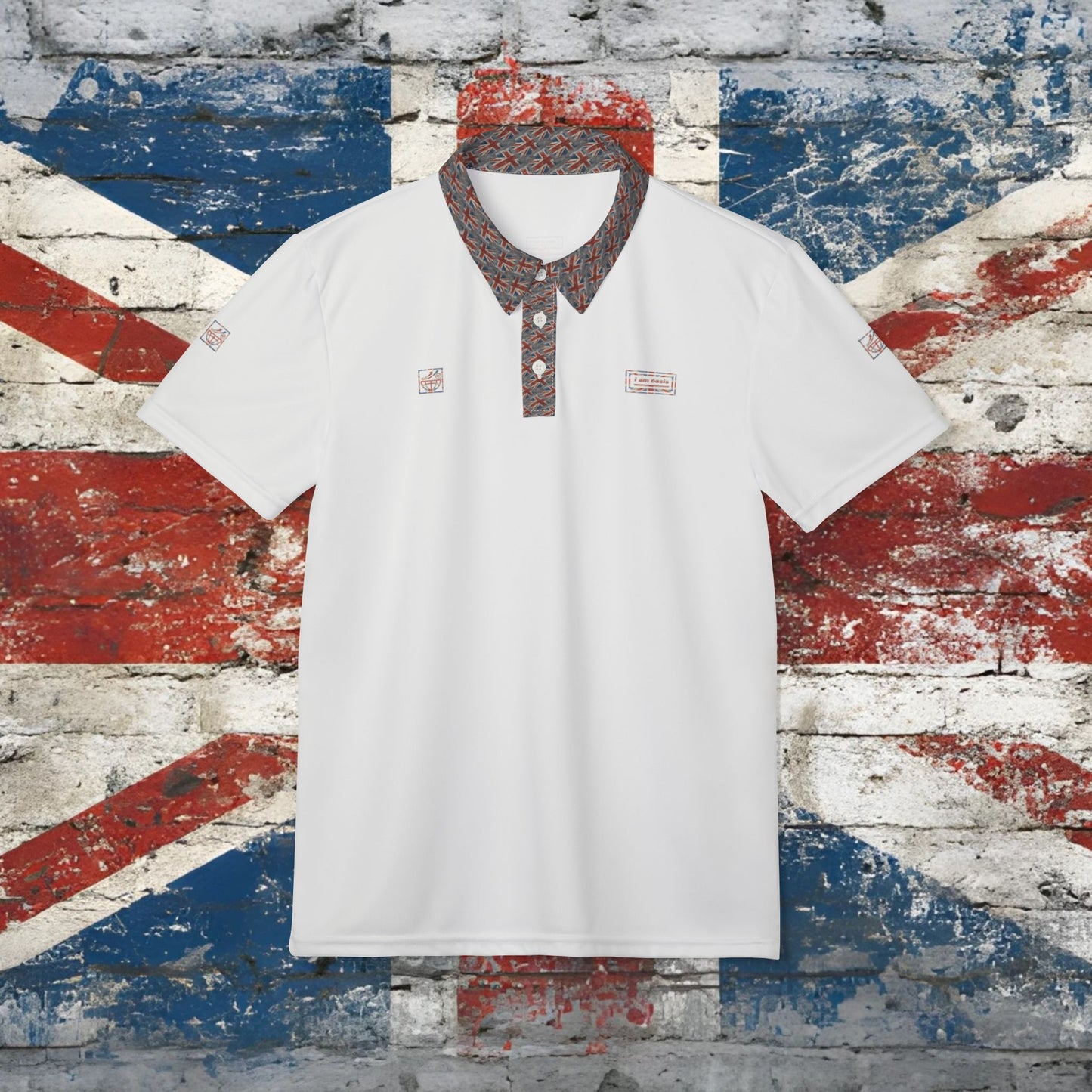 'I AM OASIS'  Polo Shirt in with Special Edition UNION JACK Collar and OG Logo Set