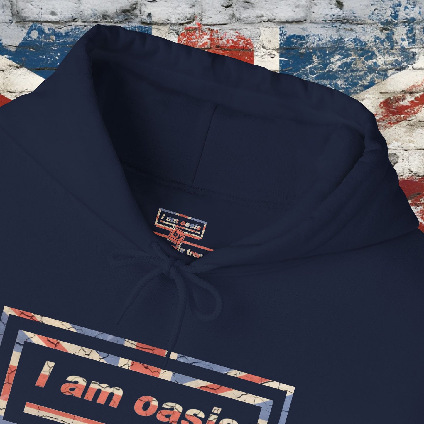 'I AM OASIS' Classic Hoody with large front Special Edition Union Jack OG Logo Set