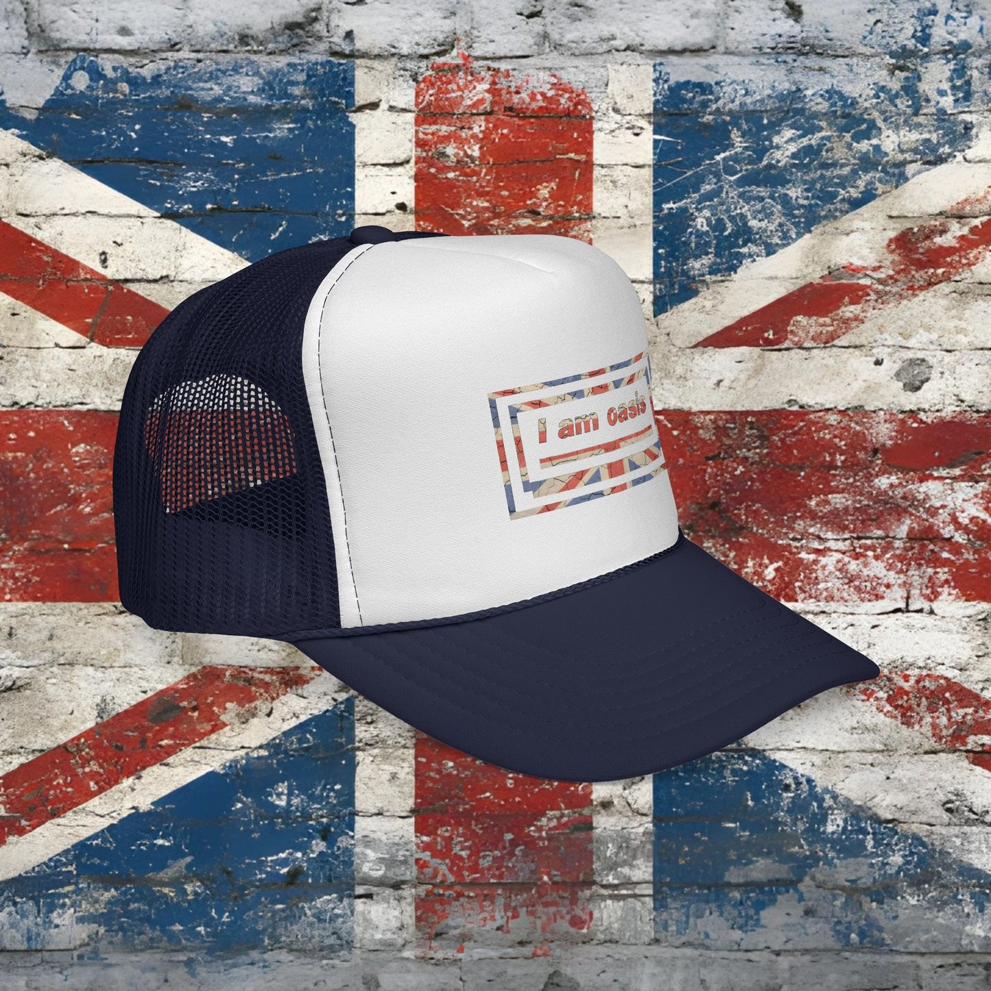 'I AM OASIS' Trucker Caps with Union Jack OG Logo