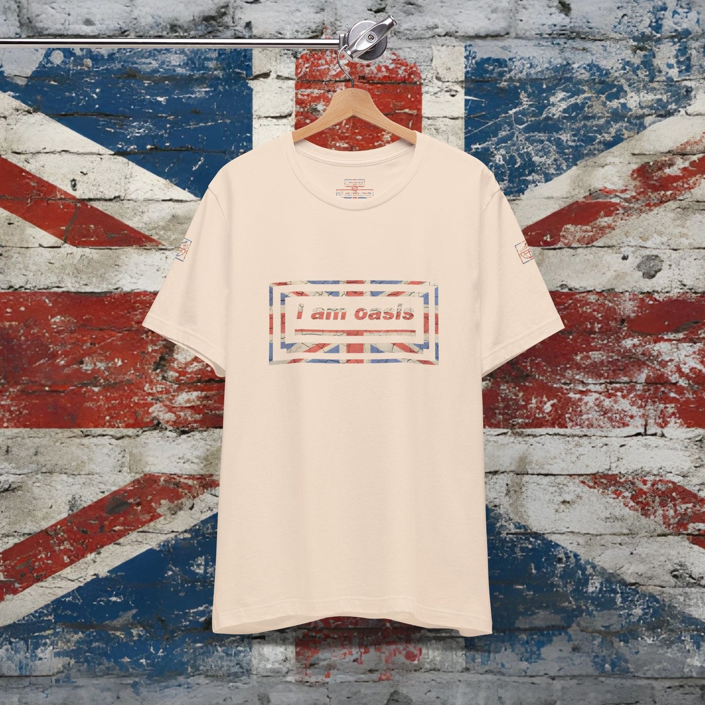 'I AM OASIS' Classic T-Shirt with large front Union Jack OG Logo Set