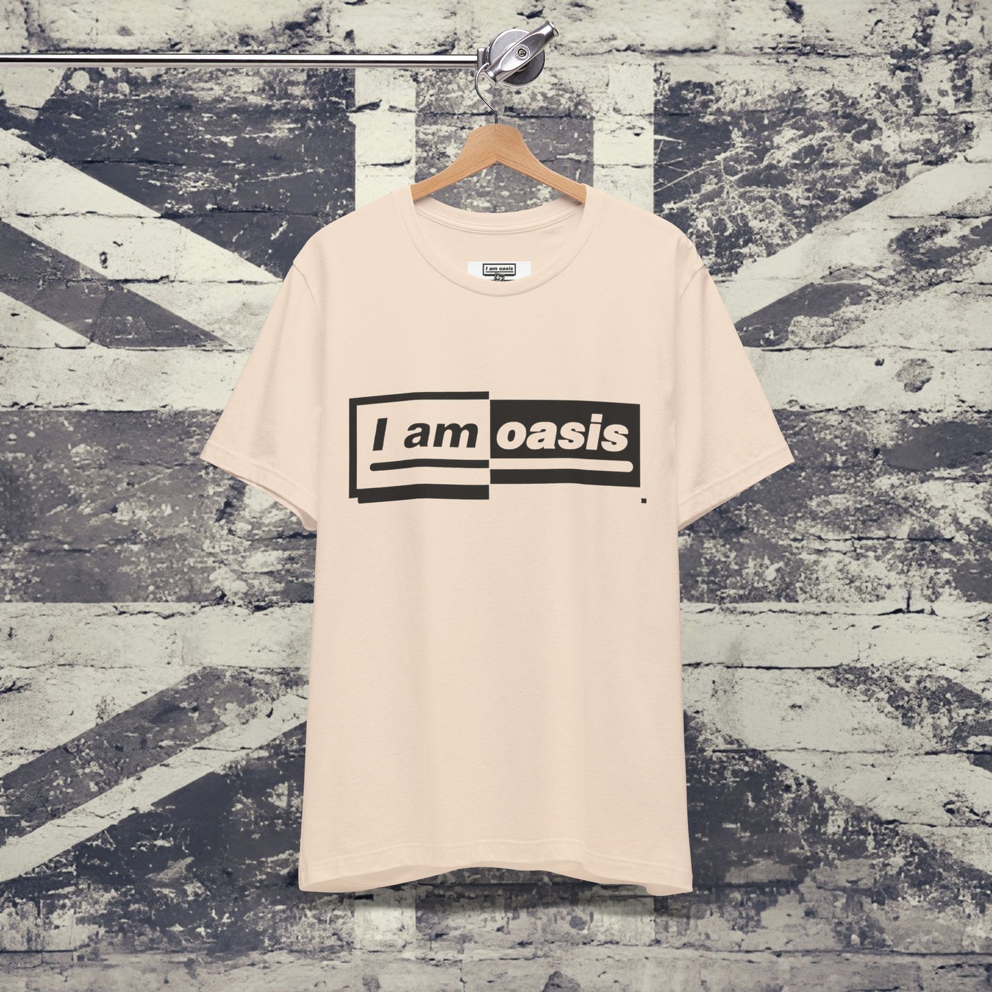'I AM OASIS' Classic Tee with 50-50 Colour Matched Logo (Brand Colours)
