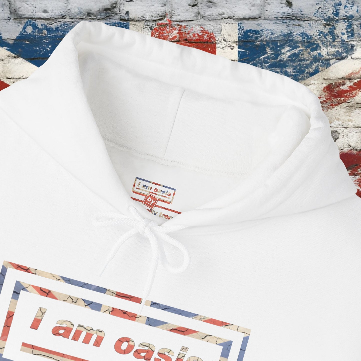 'I AM OASIS' Classic Hoody with large front Special Edition Union Jack OG Logo Set