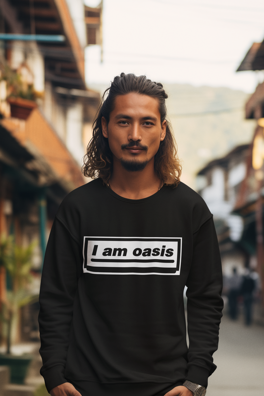 'I AM OASIS' Classic Crew Neck Sweatshirt with OG Logo Set (Brand Colour options)