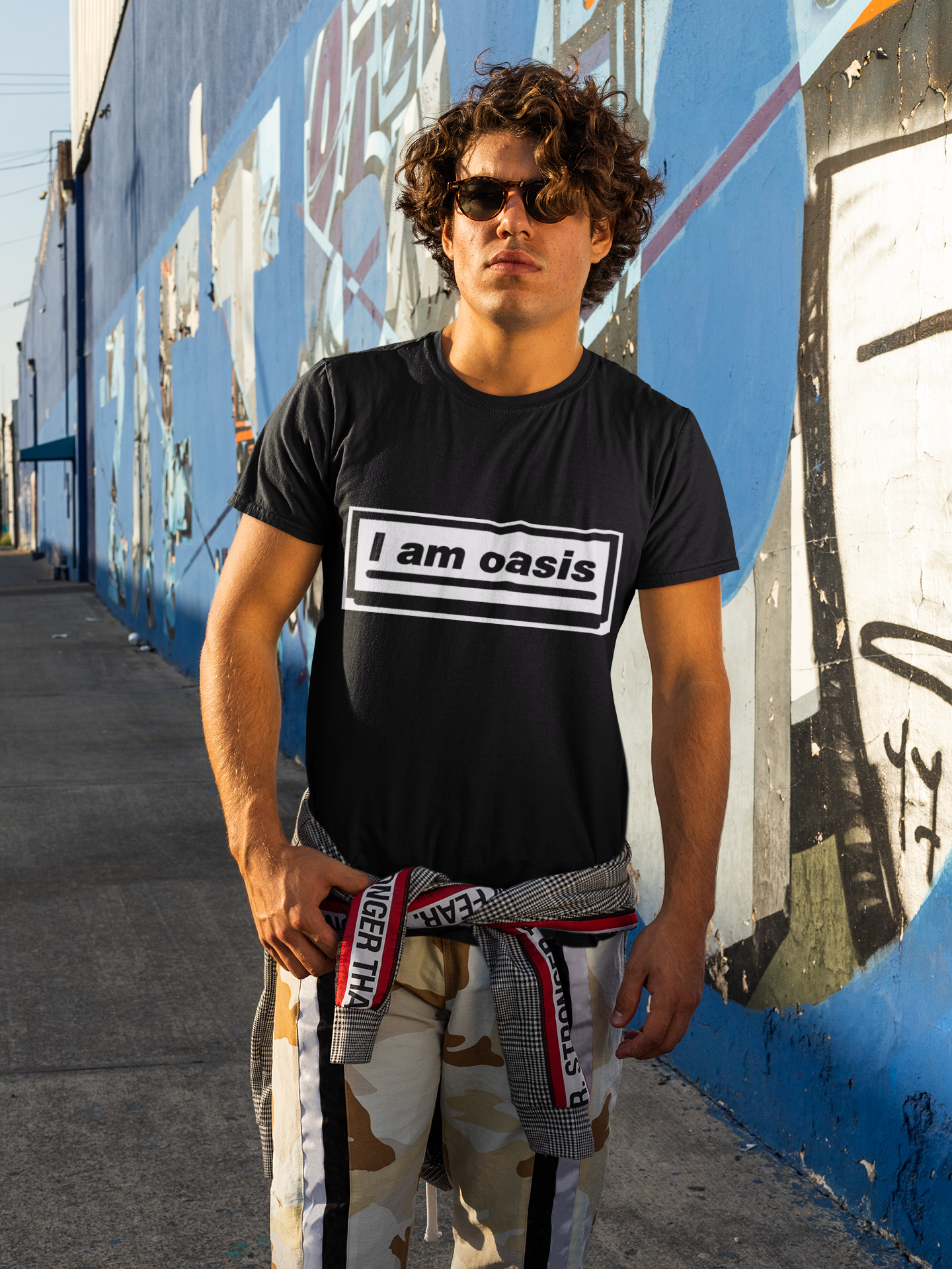 'I AM OASIS' Classic T-Shirt with Colour Matching OG Logo Set (9 Brand Colours)