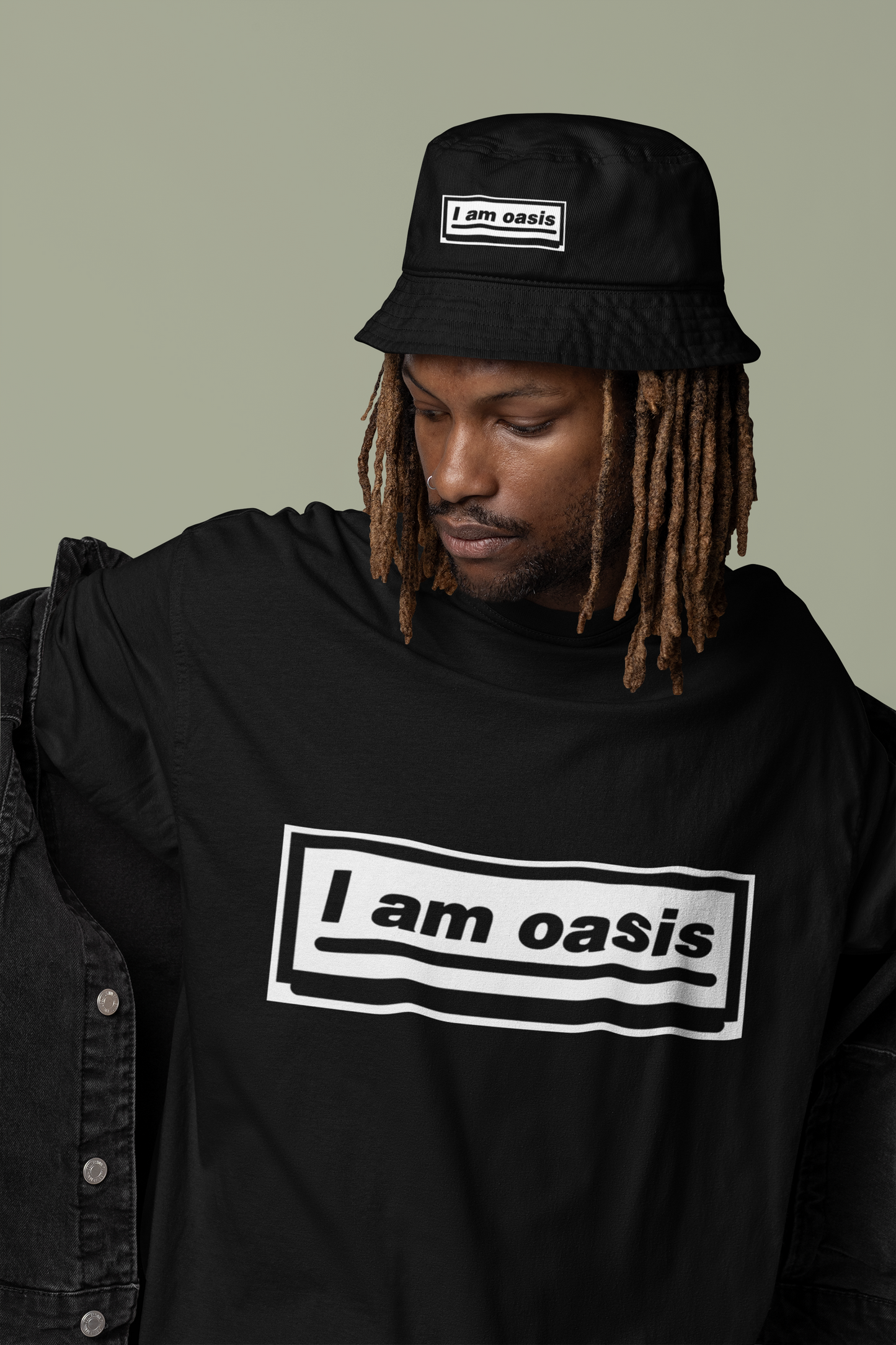'I AM OASIS' Classic T-Shirt with Colour Matching OG Logo Set (9 Brand Colours)