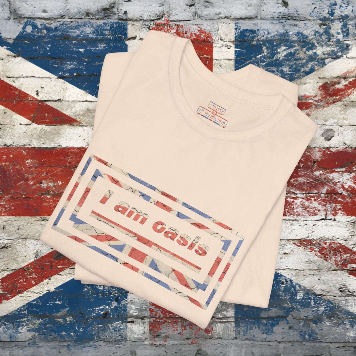 'I AM OASIS' Classic T-Shirt with large front Union Jack OG Logo Set