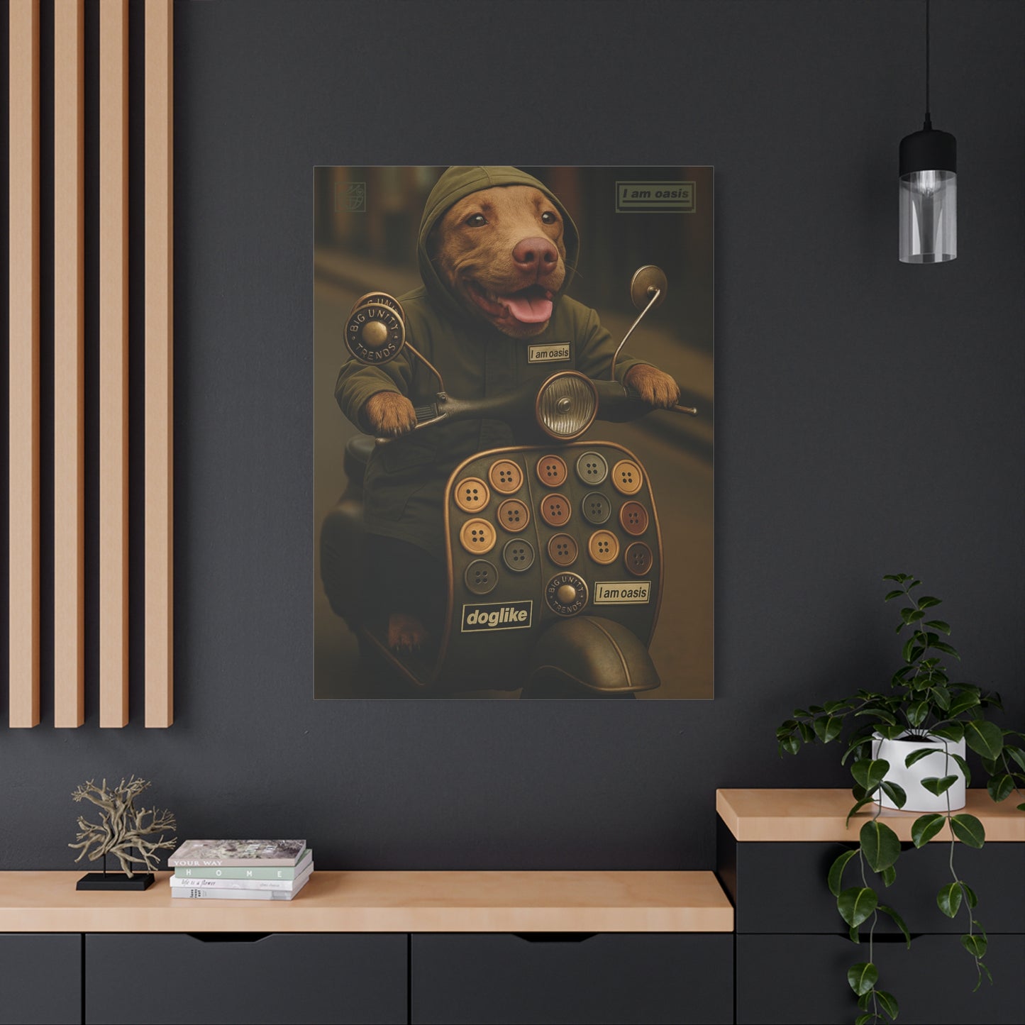 BUTTONS by 'I AM OASIS' Original Digital Portrait on Matte Canvas