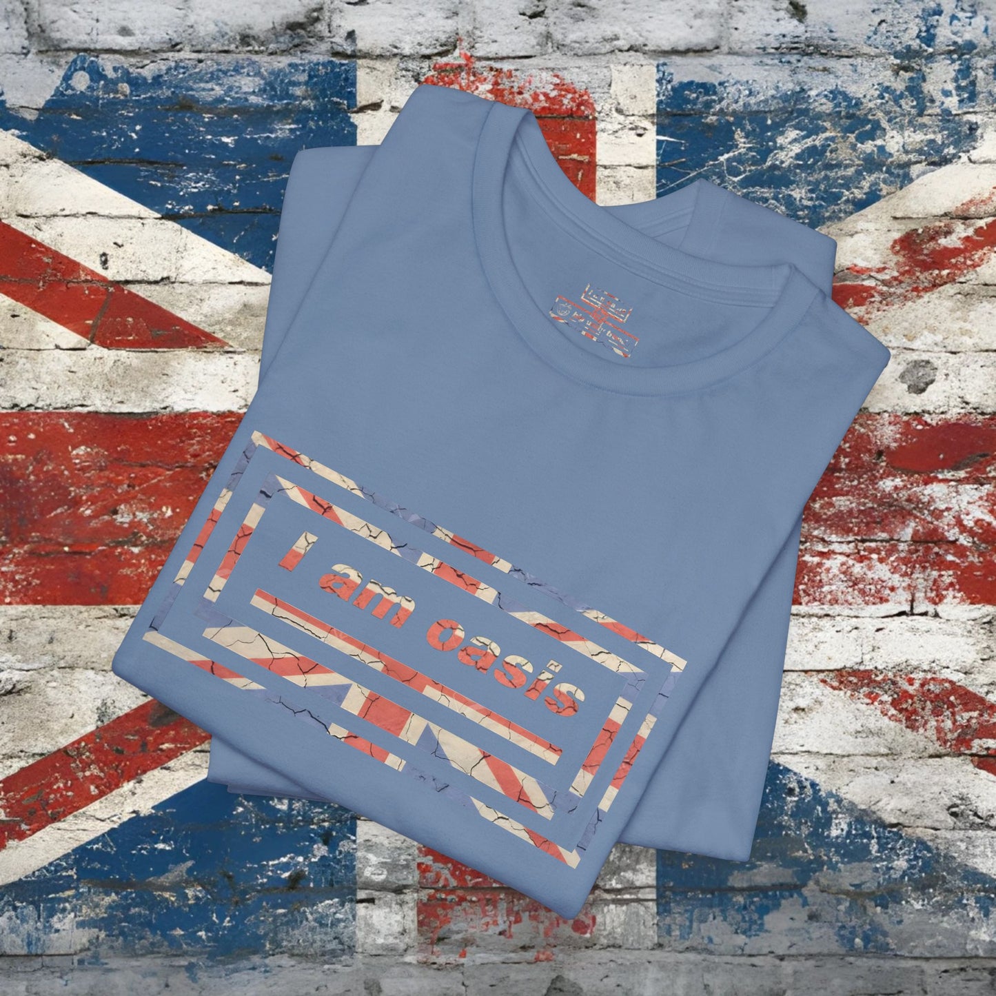 'I AM OASIS' Classic T-Shirt with large front Union Jack OG Logo Set
