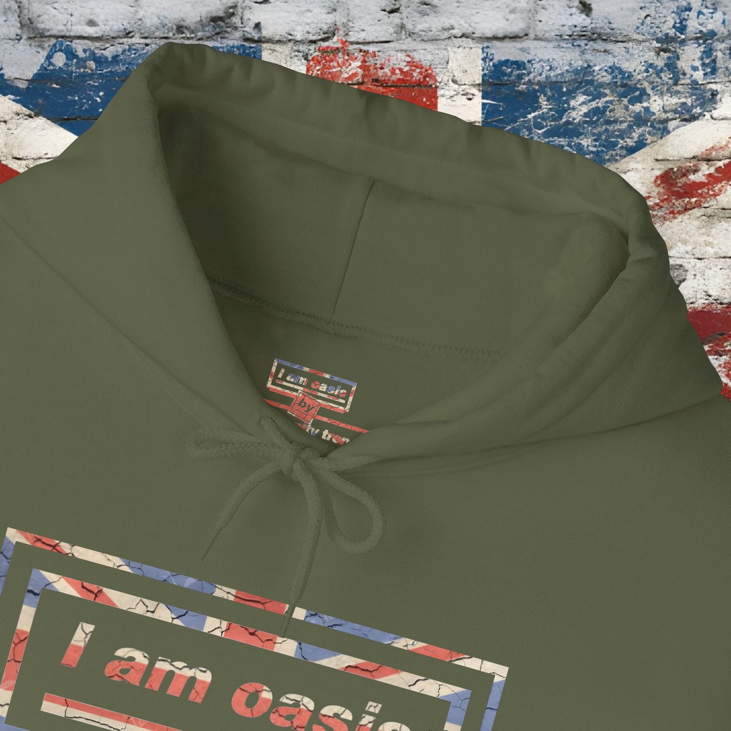 'I AM OASIS' Classic Hoody with large front Special Edition Union Jack OG Logo Set