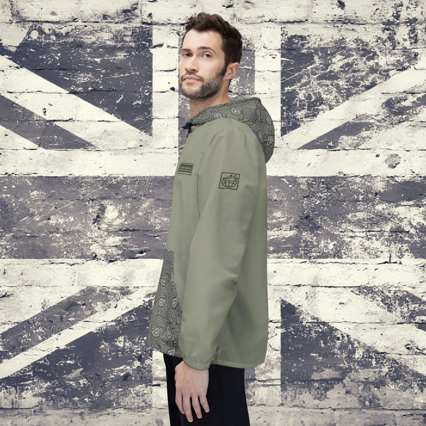 'I AM OASIS' Waterproof Hooded Jacket with Paisley & OG Logo Set (Brand Colours)