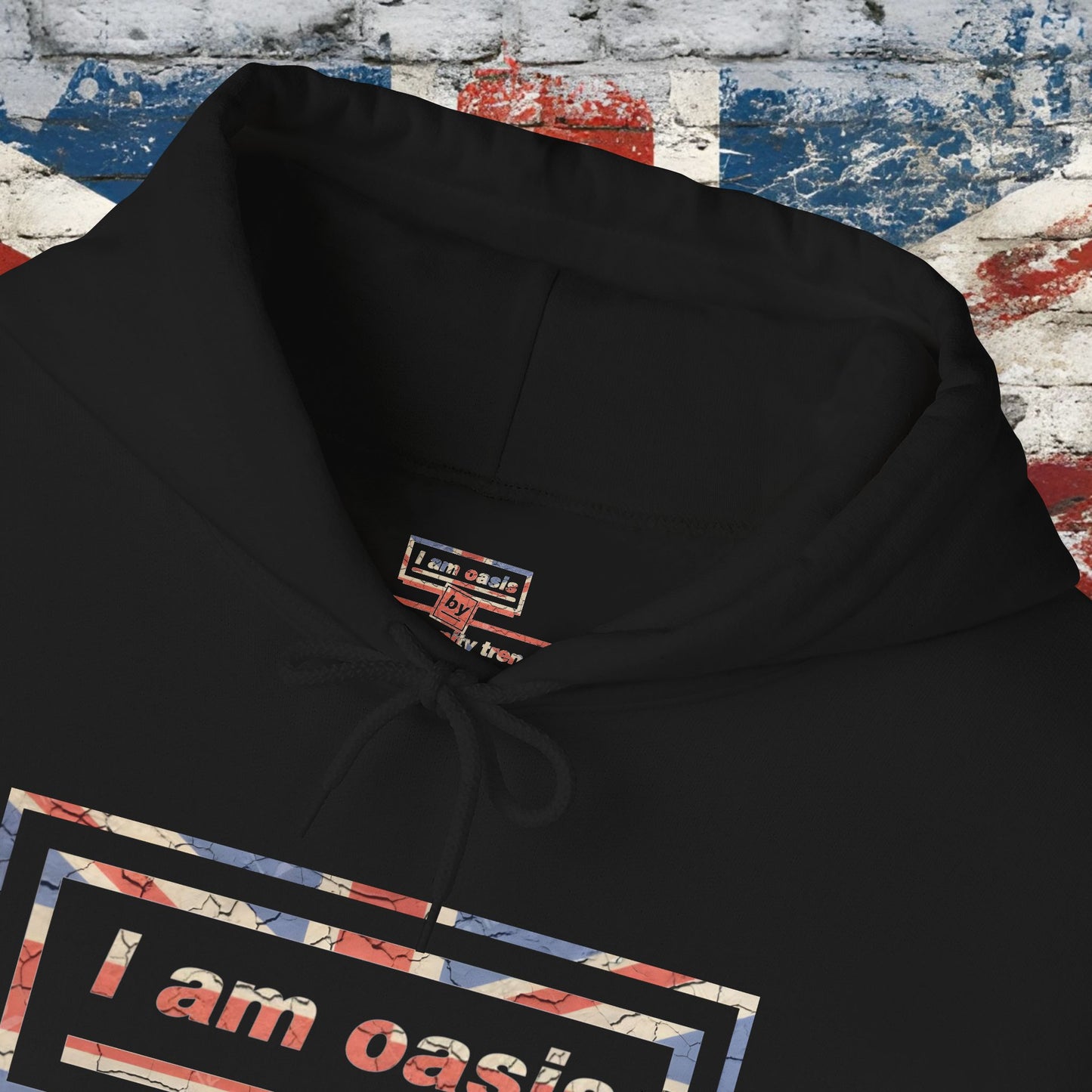 'I AM OASIS' Classic Hoody with large front Special Edition Union Jack OG Logo Set