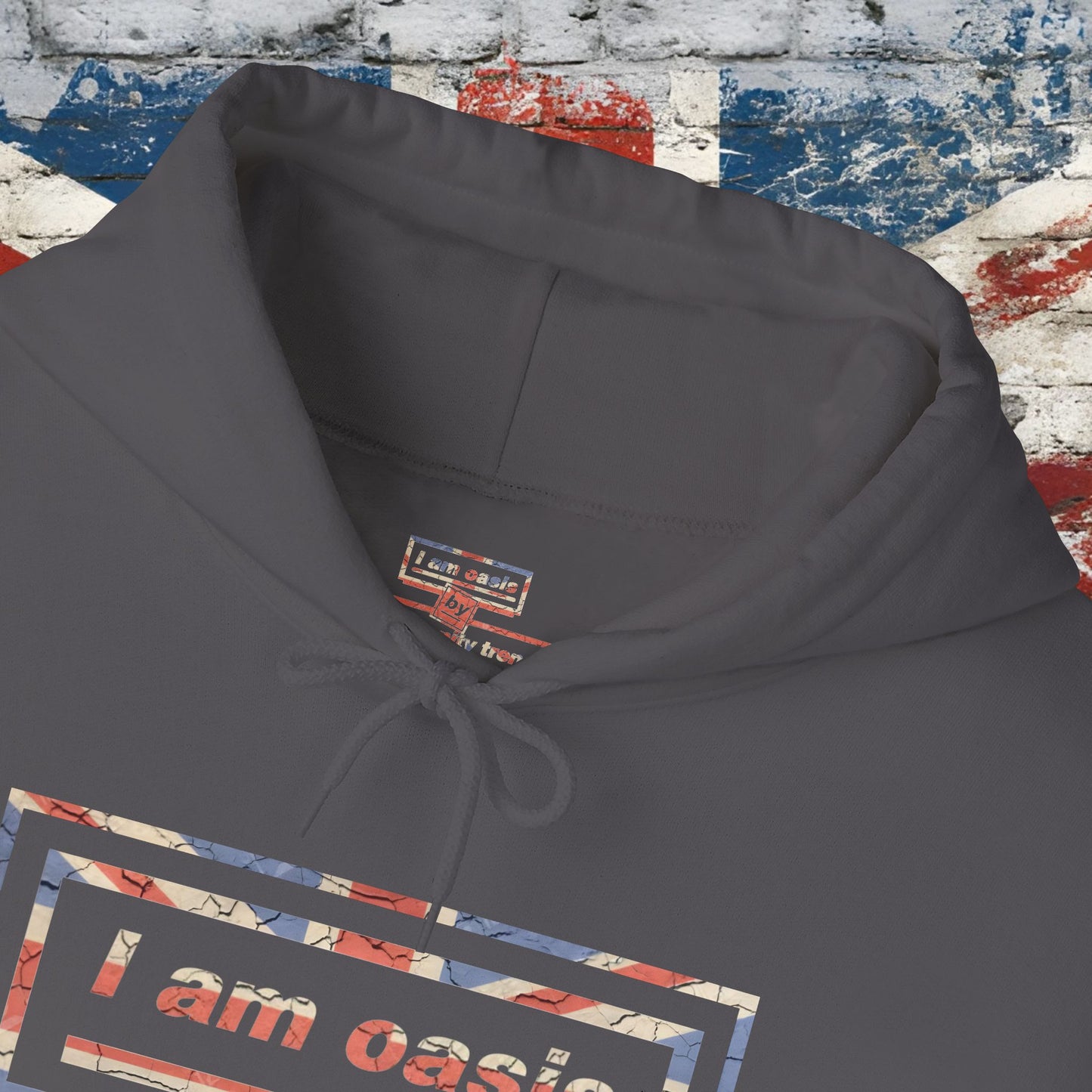 'I AM OASIS' Classic Hoody with large front Special Edition Union Jack OG Logo Set