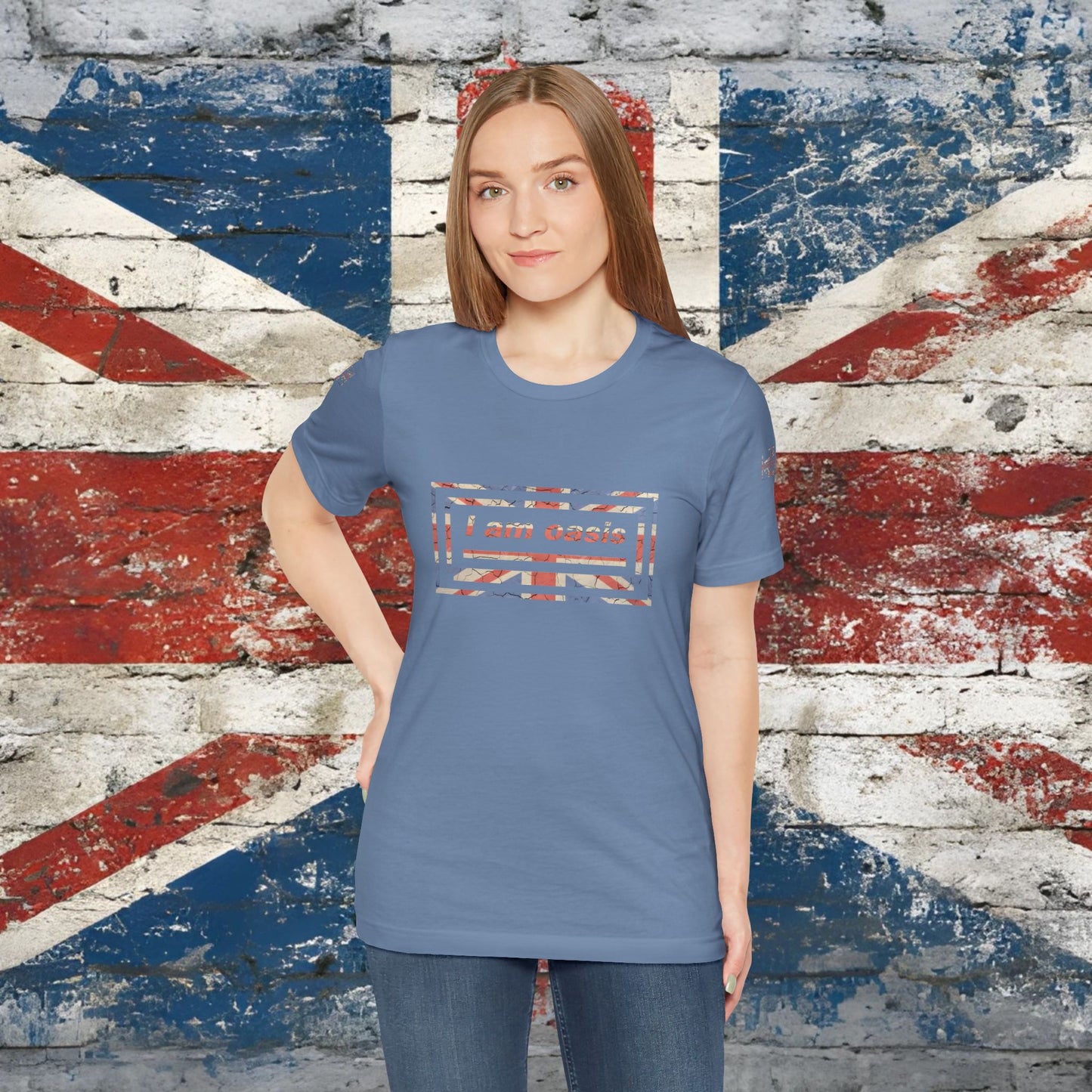 'I AM OASIS' Classic T-Shirt with large front Union Jack OG Logo Set