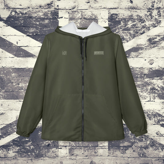 'I AM OASIS' Waterproof Hooded Jacket in Military Green with Sage OG Logo Set