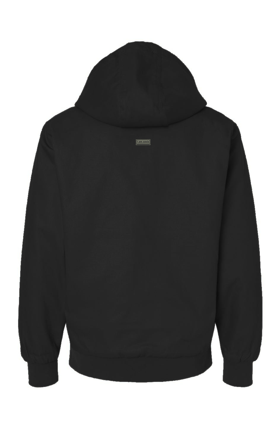 'I AM OASIS' Canvas Workwear Hooded Jacket with Sage Green OG Logos 