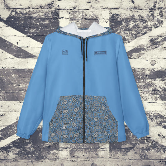 'I AM OASIS' Waterproof Lightweight Hooded Jacket with contrasting Paisley and OG Logo Set. All Brand Colours.