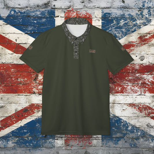 'I AM OASIS' 3 Button Polo Shirt with Special Edition Union Jack OG Logo Set & Paisley collar